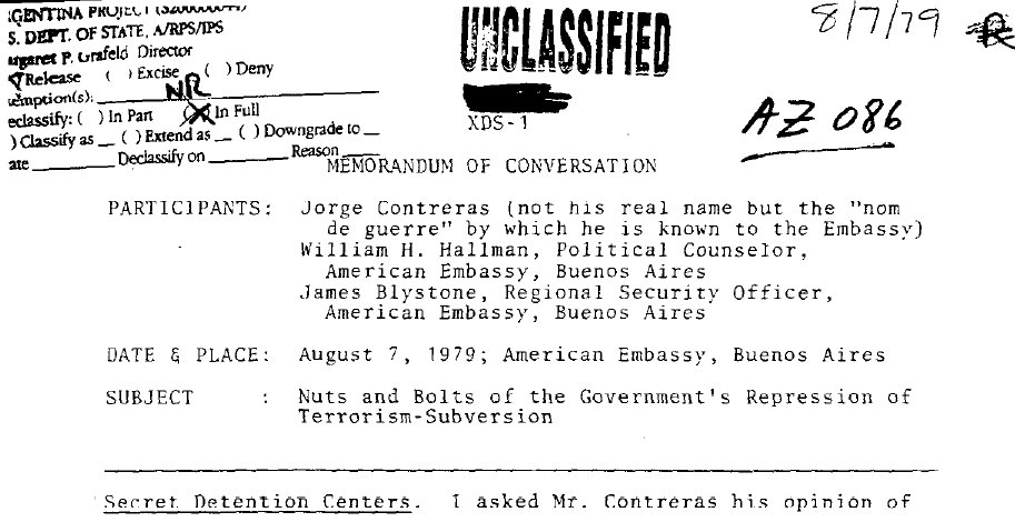 The recent "declassification" of secret documents by the United States 50 years after the 1973 military coup in Chile: some reflections. 
