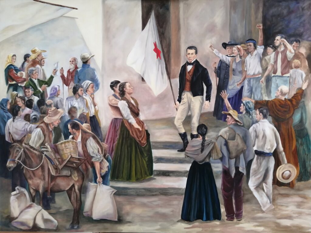 On March 29, 1823, after the fall of the republican government and the proclamation of the Mexican Empire in Carthage.